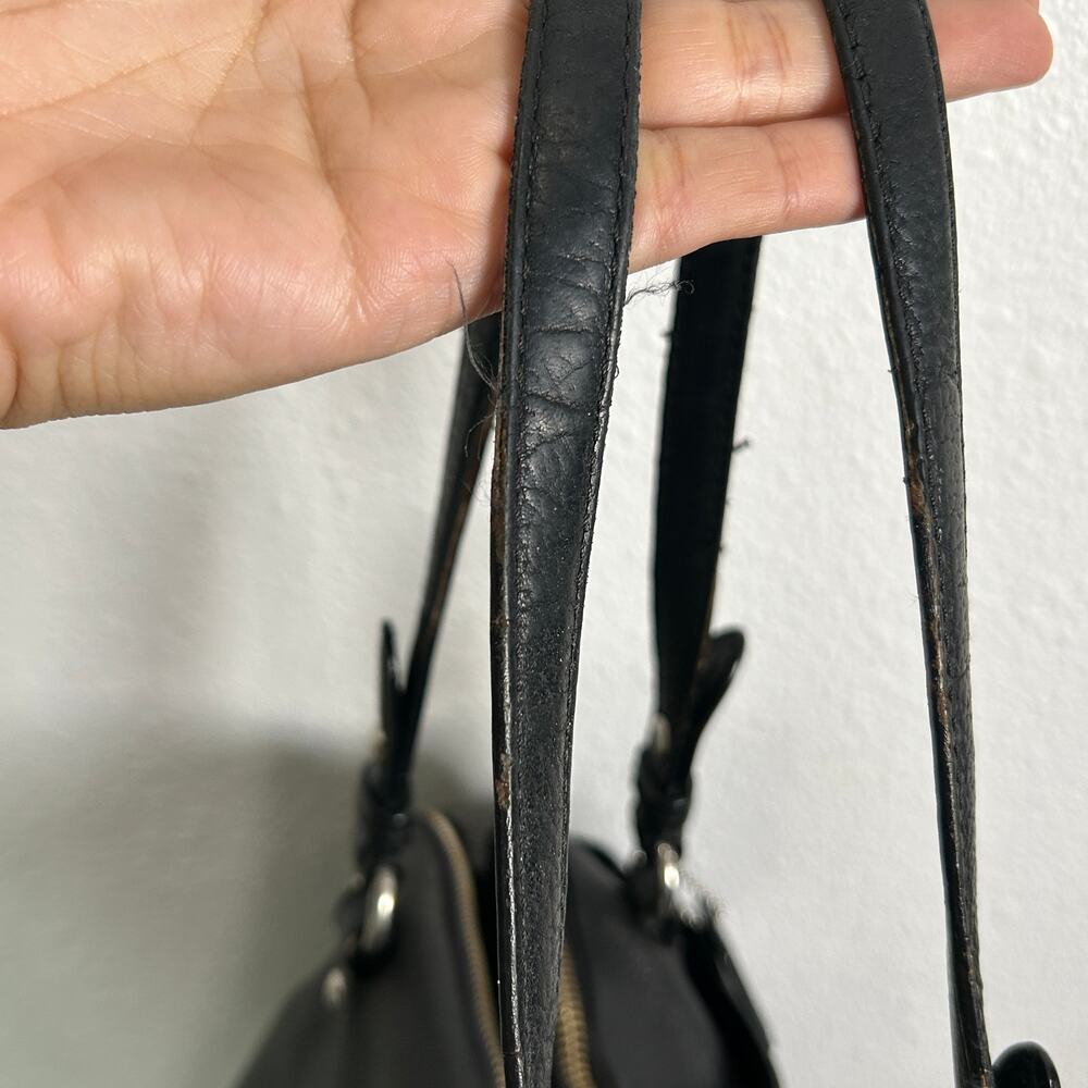 Coach Turnlock Penelope black leather Satchel Bag F16529 - Picture 7 of 7